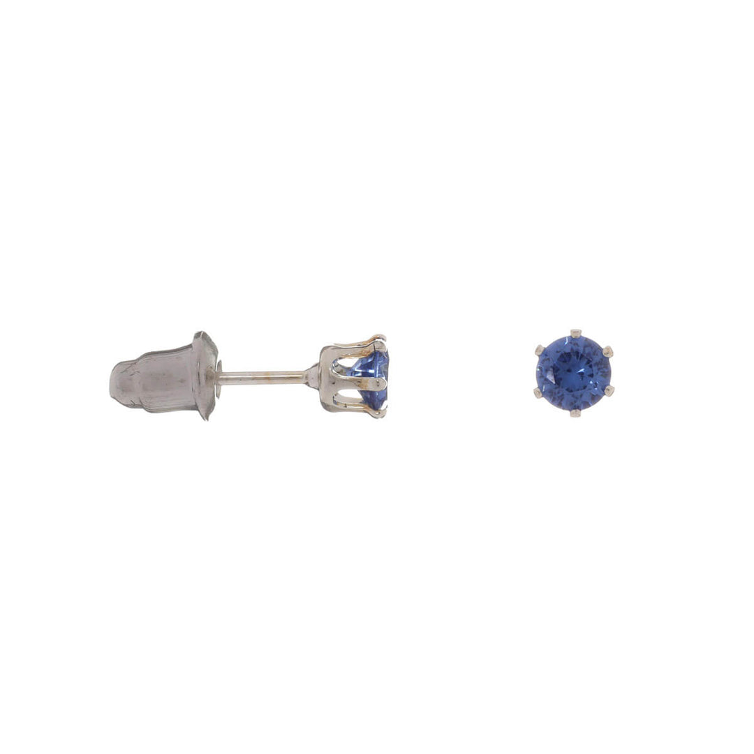 Glass stone earrings 4mm