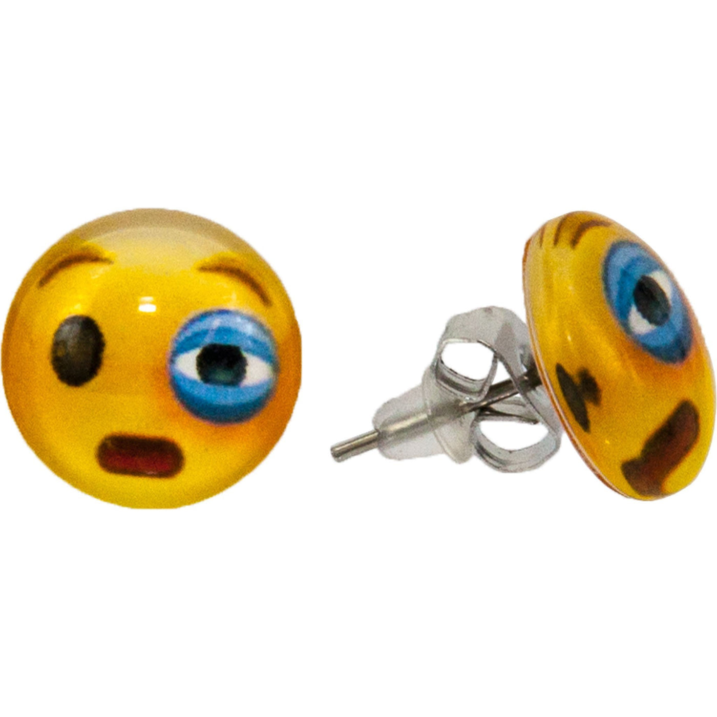 Emoji black -eyed earrings 1cm