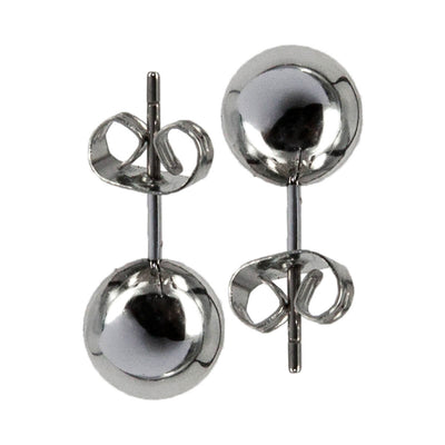 Mirror -coated ball earrings 8mm