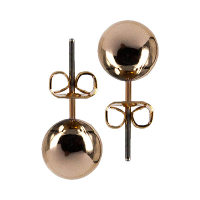 Mirror -coated ball earrings 8mm