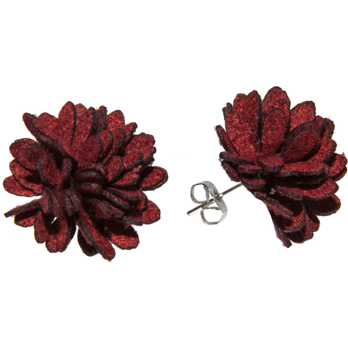 Matte flower earrings