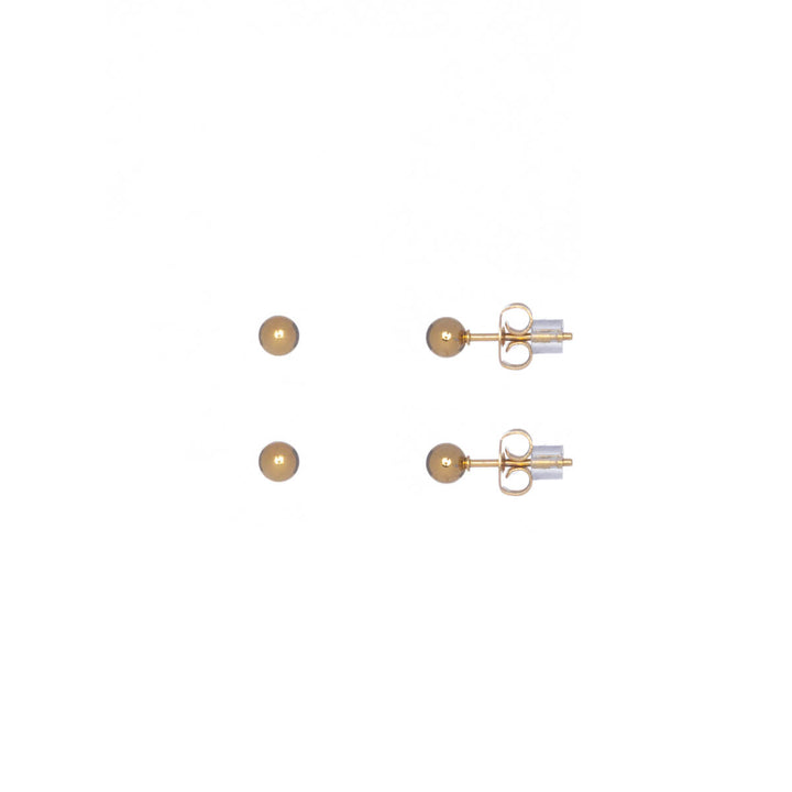 Steel ball earrings 4mm 2pair (steel 316L)