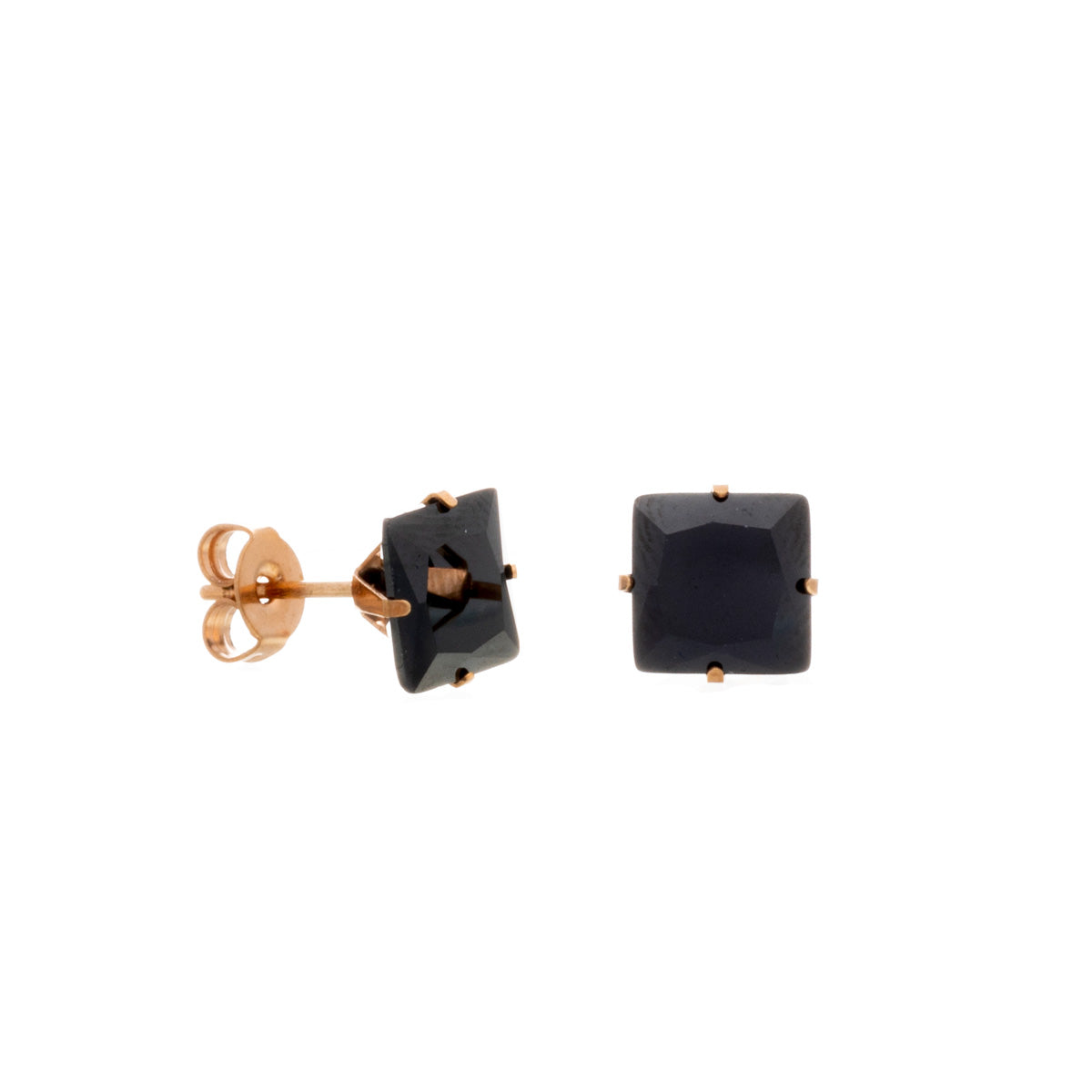 Square earrings 8mm (steel 316L)