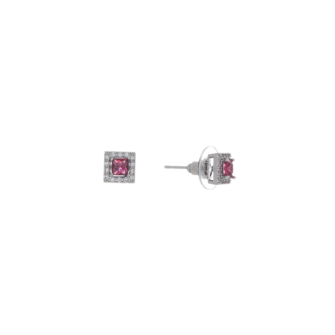 Square zirconia earrings 8mm