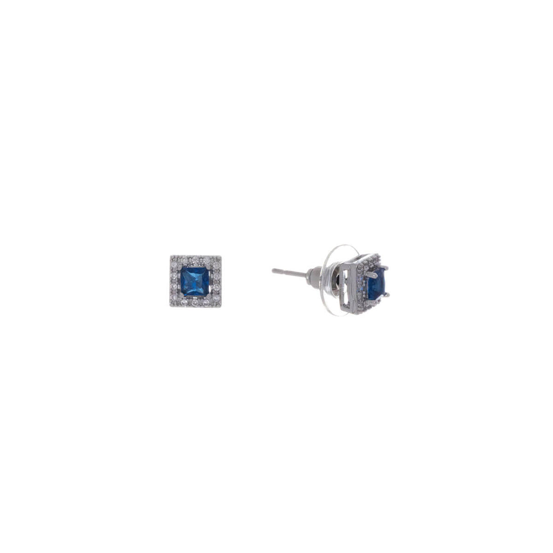 Square zirconia earrings 8mm