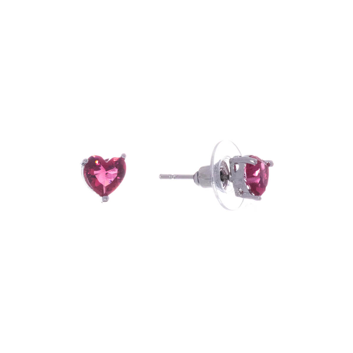 Heart zirconia earrings