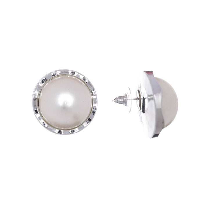 Big round pearl earrings 3cm