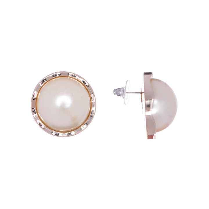 Big round pearl earrings 3cm