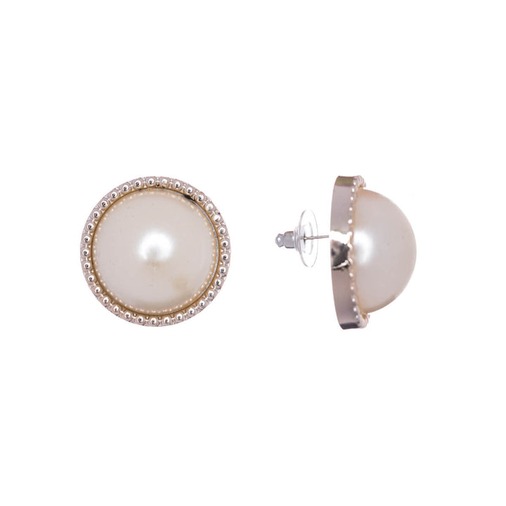 Big round pearl earrings 3cm