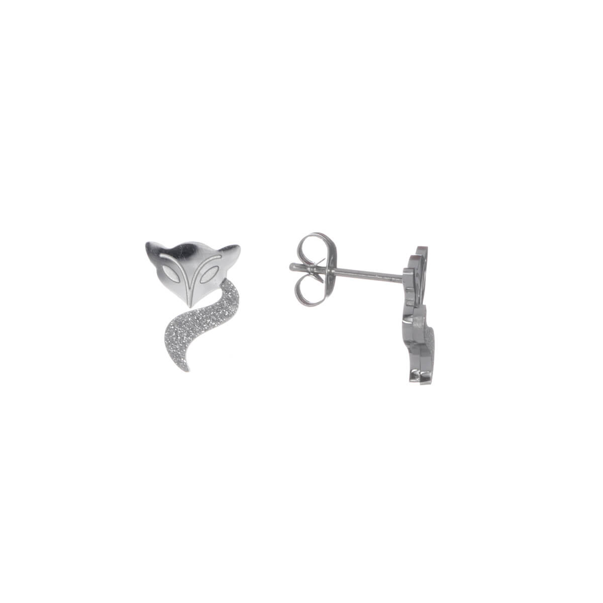 Sparkling fox earrings (steel 316L)