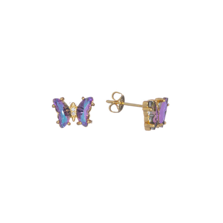 Zirconia butterfly earrings