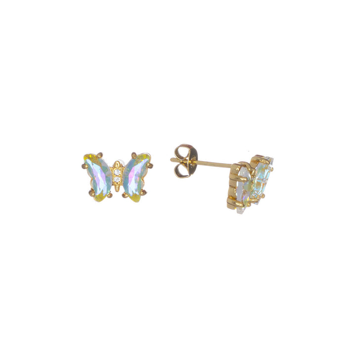 Zirconia butterfly earrings