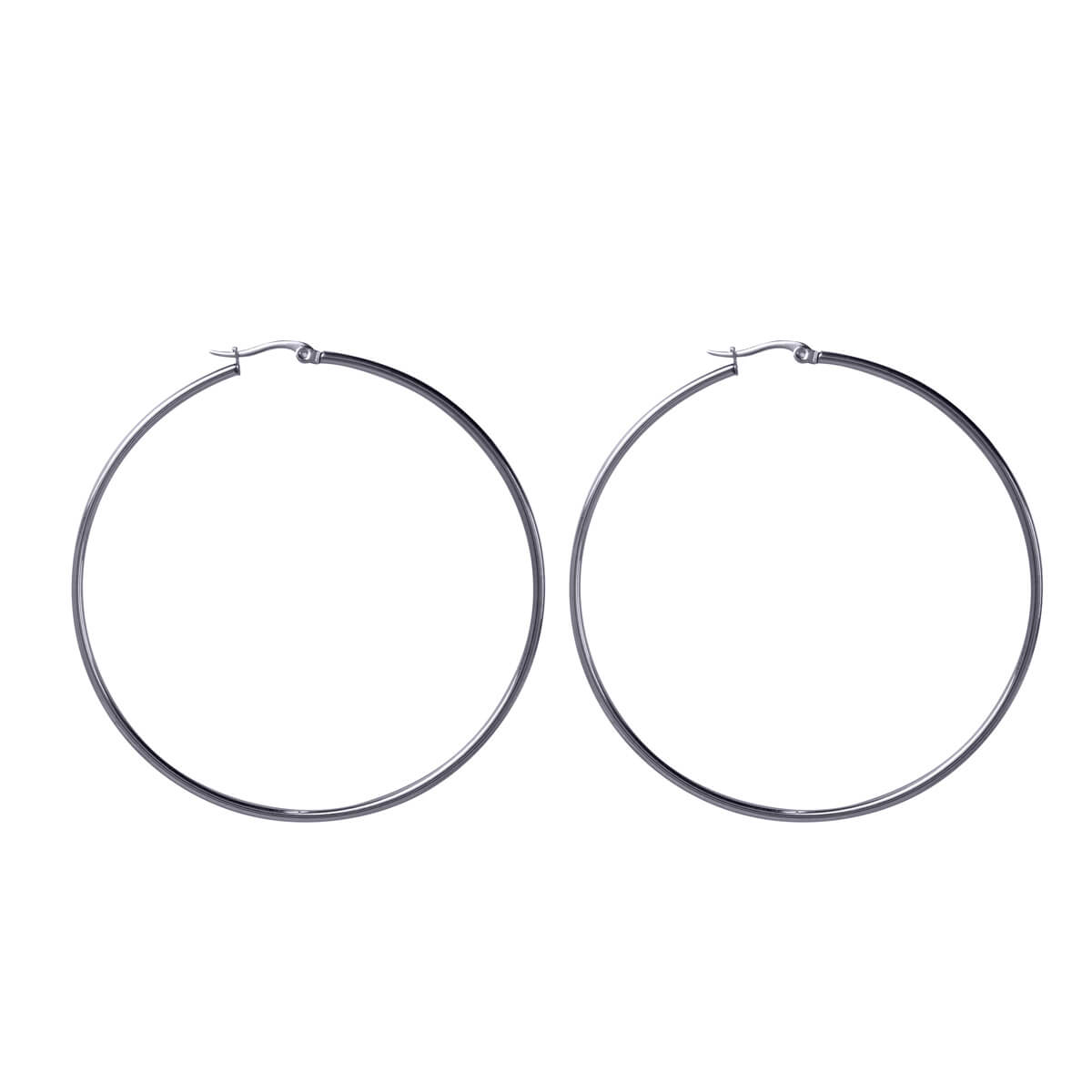 Steel ring earrings 8cm (steel 316L)