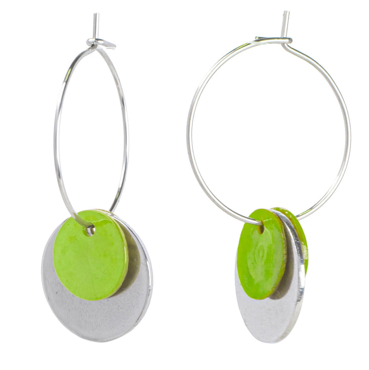 Ring earring shell pendant (steel 316L)