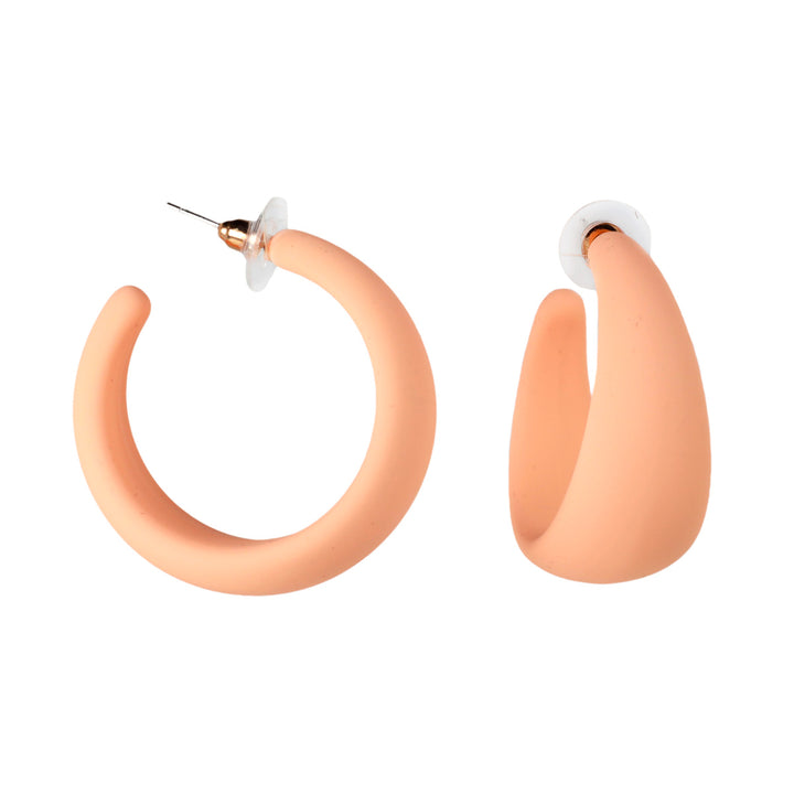 Plastic rings earrings 3,8cm