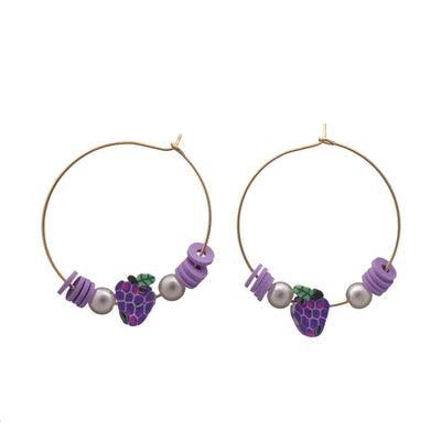 Grape ring earrings