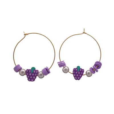 Grape ring earrings