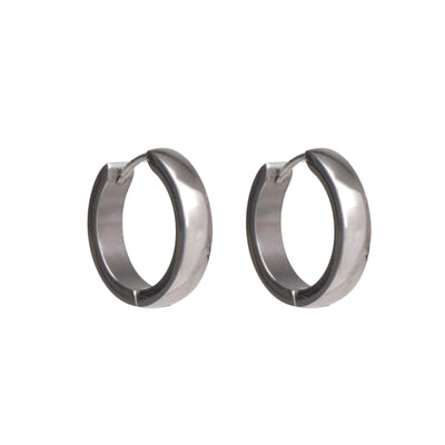 Steel ring earrings 4mm ø1,8cm