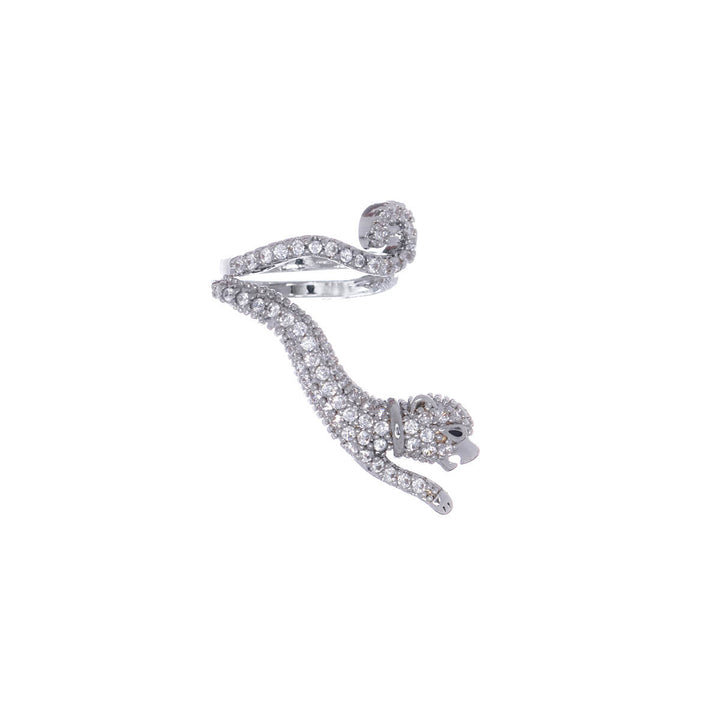 Leopardi zirconia rustic ear cuff 1pc