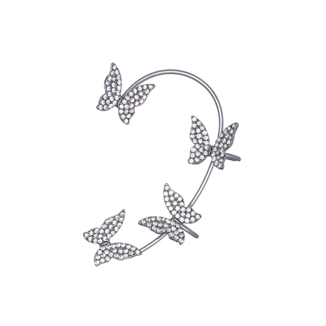 Zirconia butterflies rustokoru ear cuff 1pc