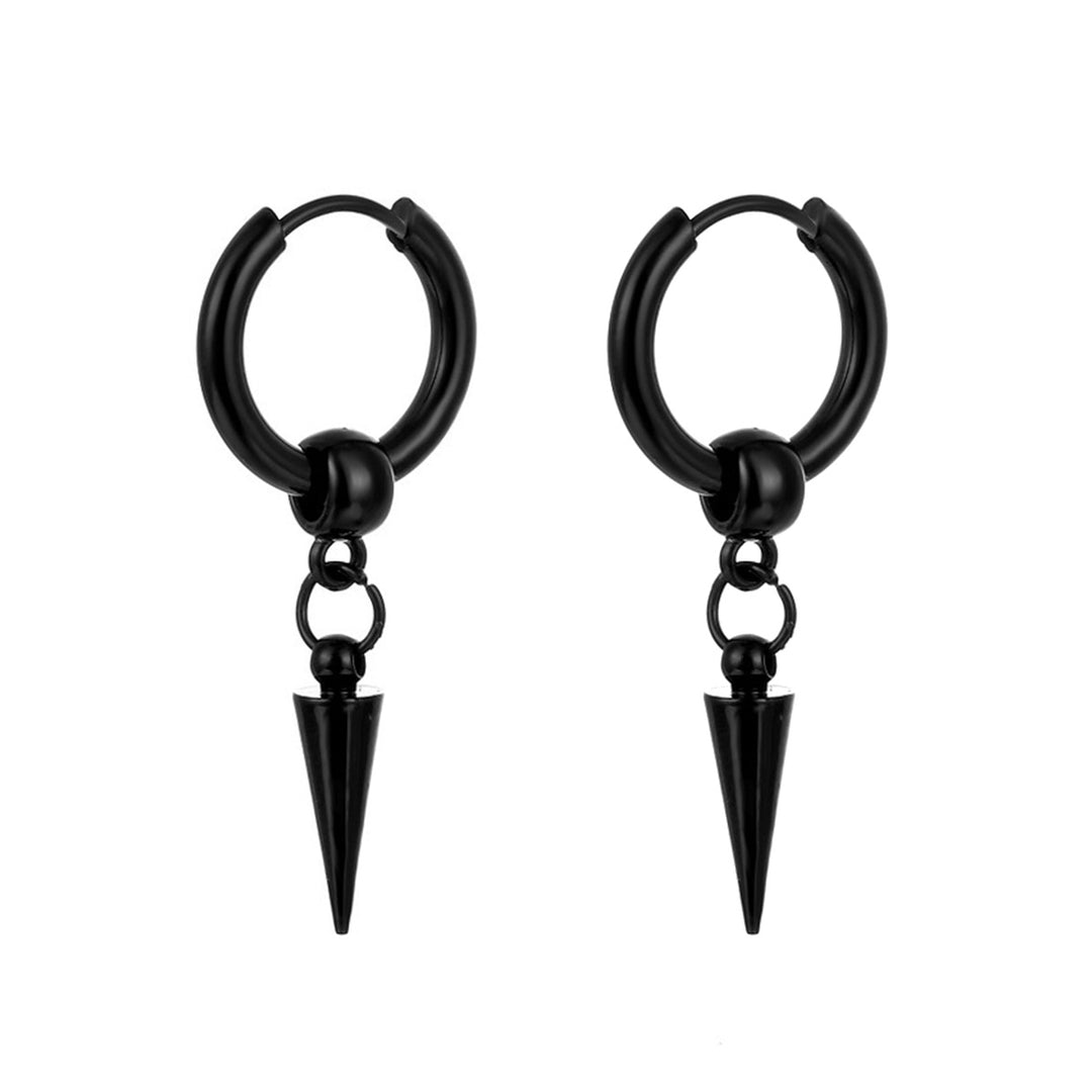 Spike pendant earrings ring earrings (steel 316L)