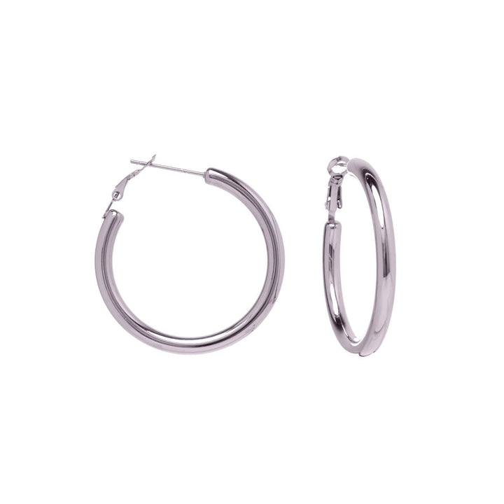 Thick steel earrings 4mm 4cm