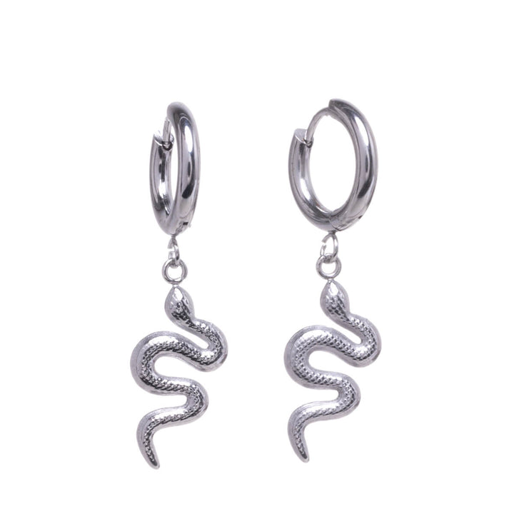 Snake pendant earrings earrings (Steel 316L)