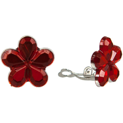 Flower clip earrings 18mm