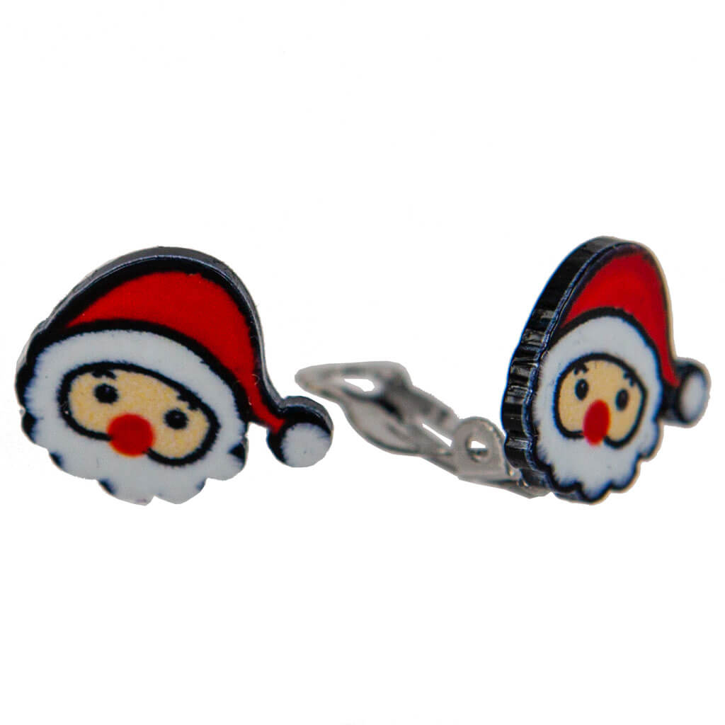 Santa Claus clip earrings