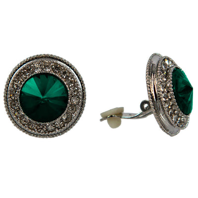 Rhinestone clip earrings