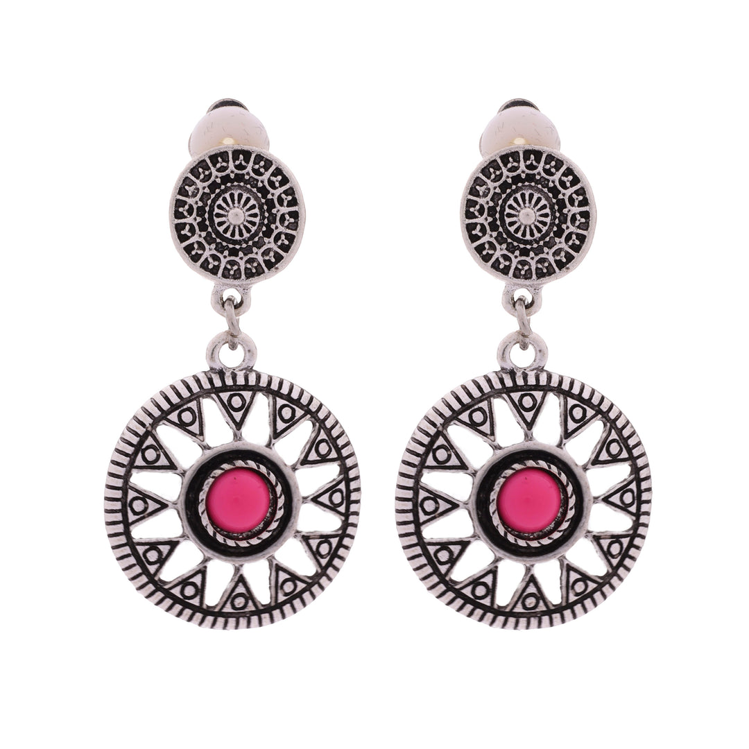 Hanging ethno clip earrings