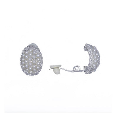 Pearl clip earrings