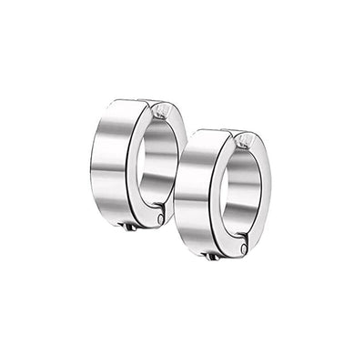 Steel ring clip earrings 4mm (steel 316L)