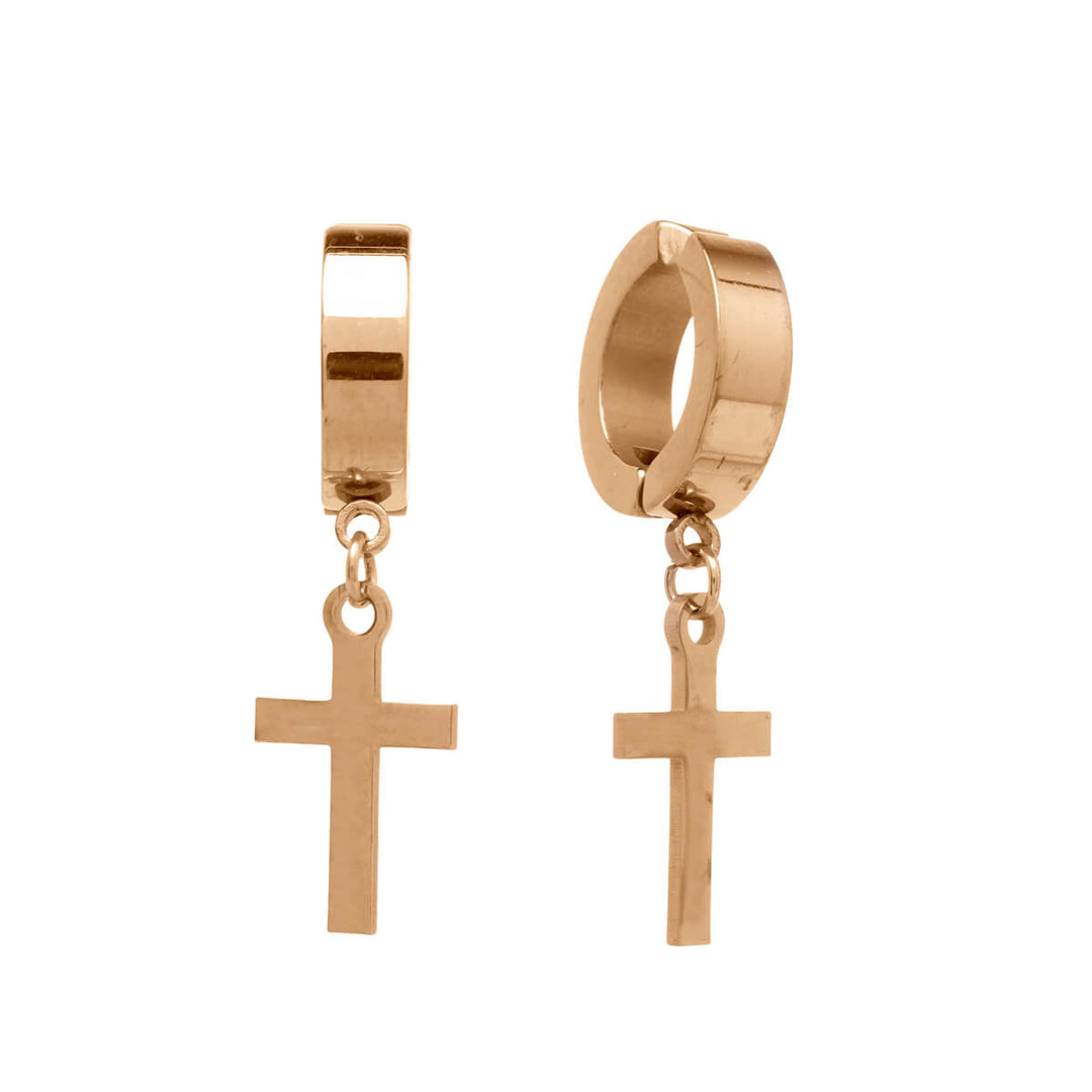 HOT Hoop Earring Clip On Cross Earring Cross Earrings Ring Clip