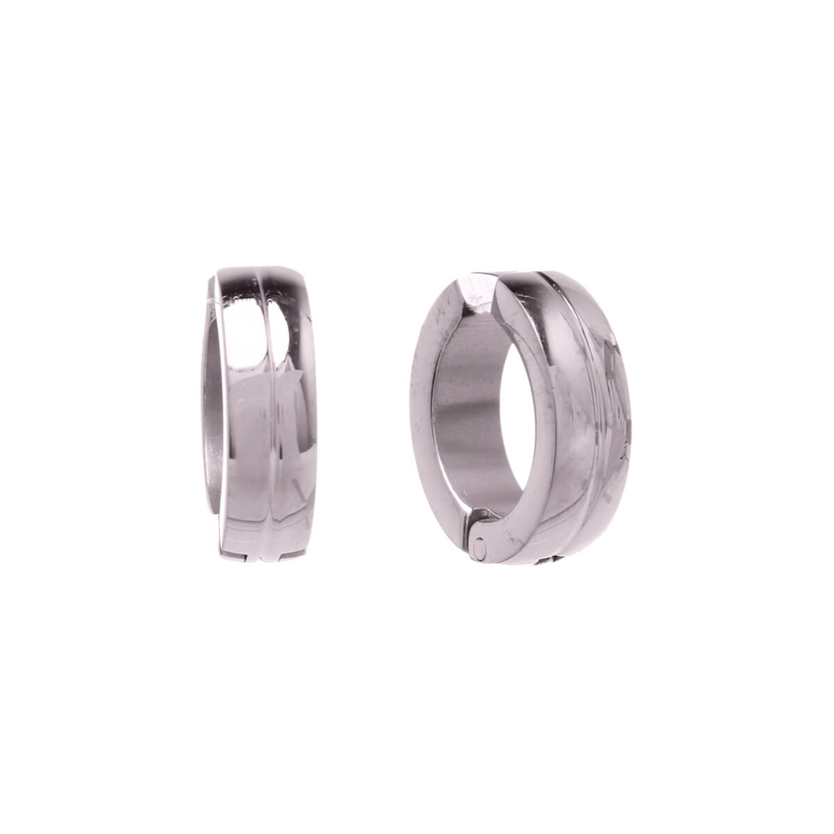 Curved ring clip earrings 4mm (Steel 316L)