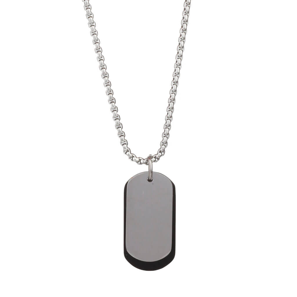 Tile pendant necklace (steel 316L)