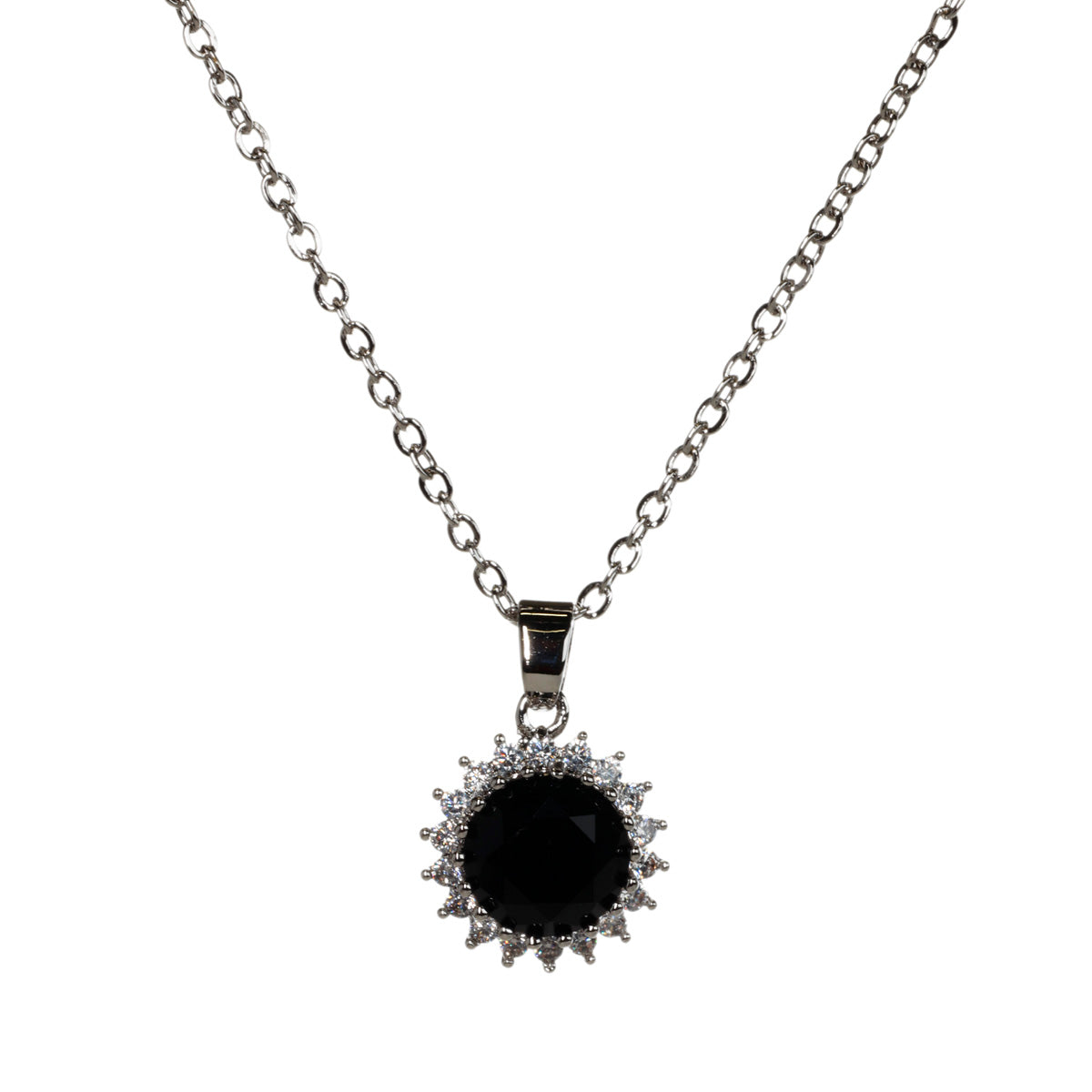 A glittering pendant necklace 46,5cm +5cm