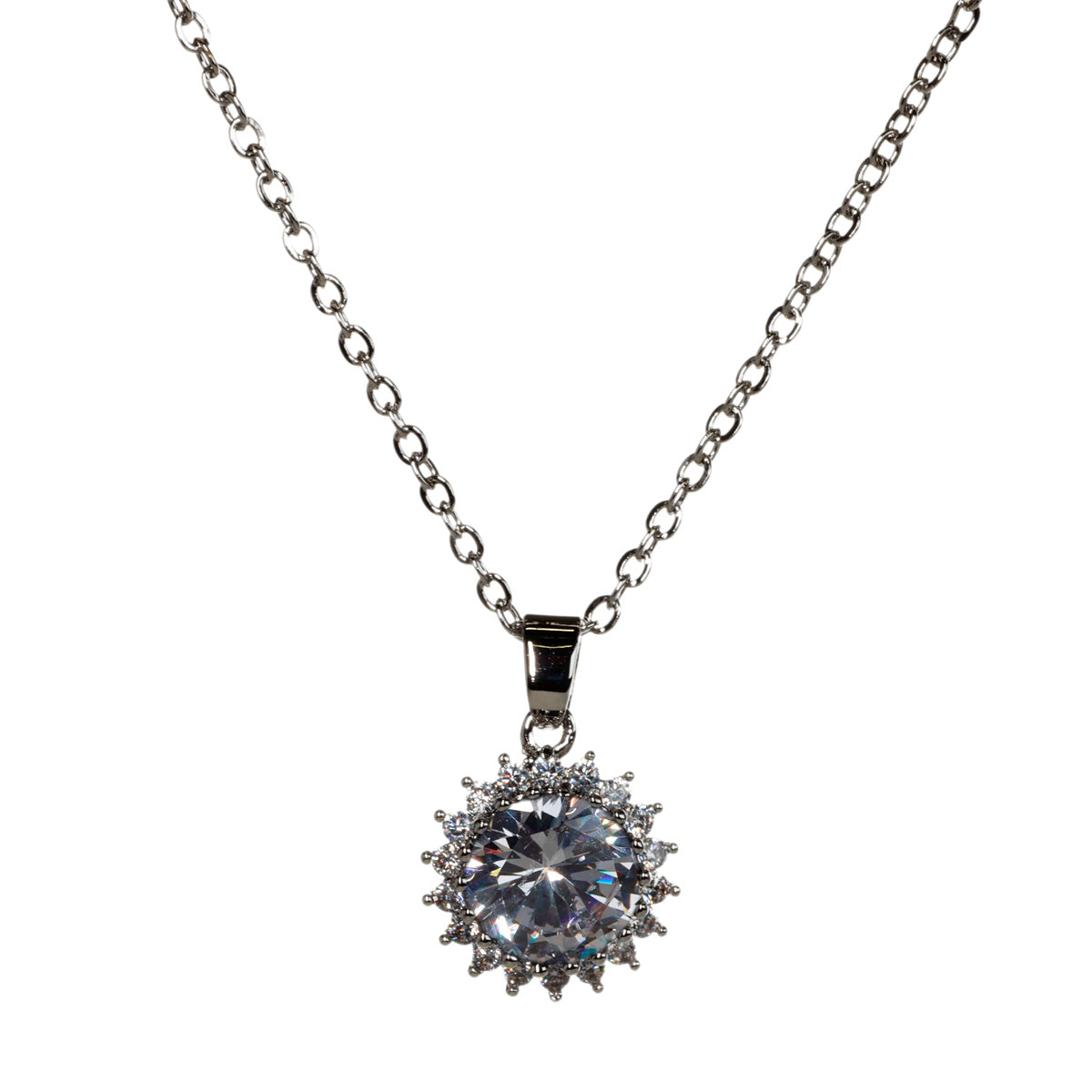 A glittering pendant necklace 46,5cm +5cm