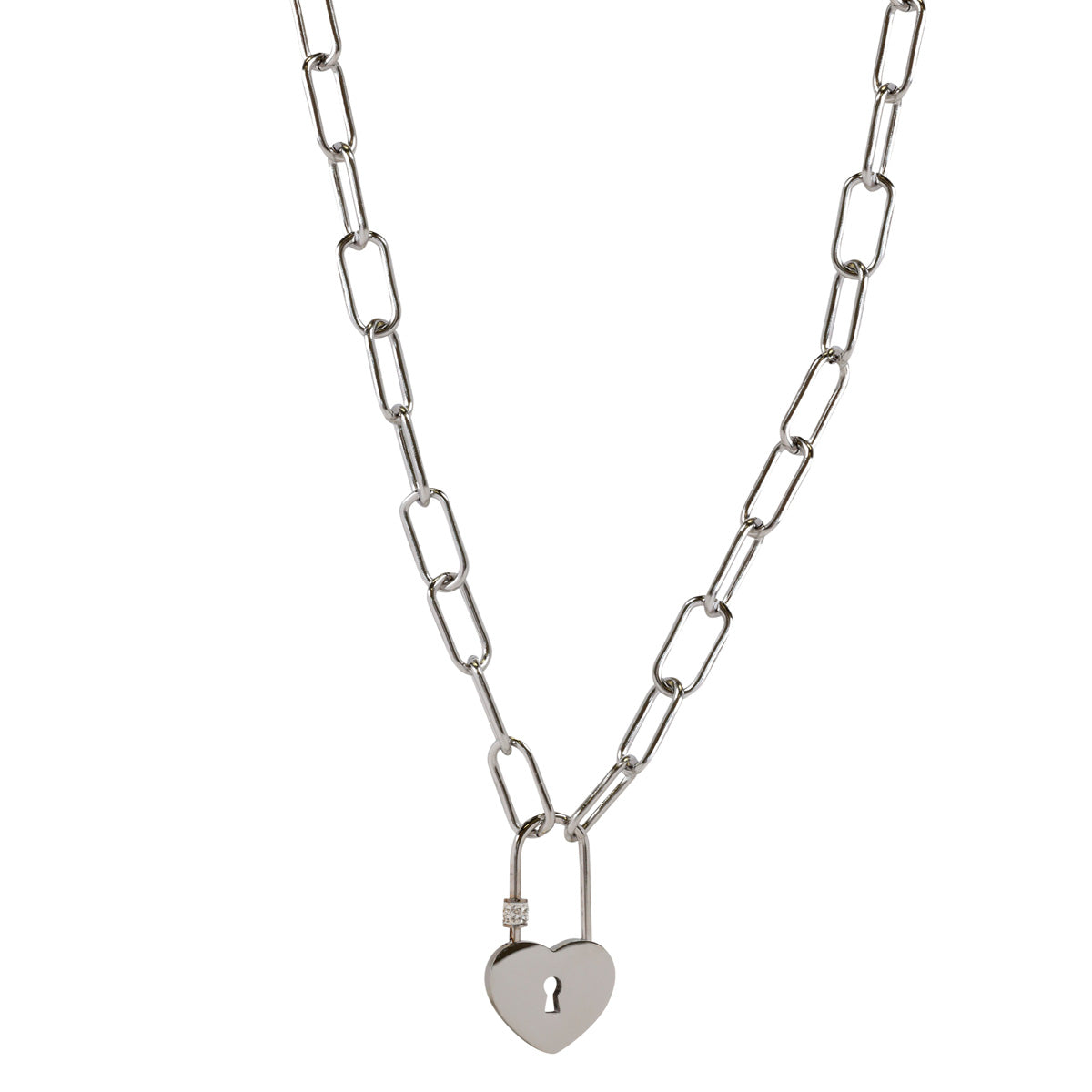 Cable chain necklace with 43.5cm +5cm (steel)