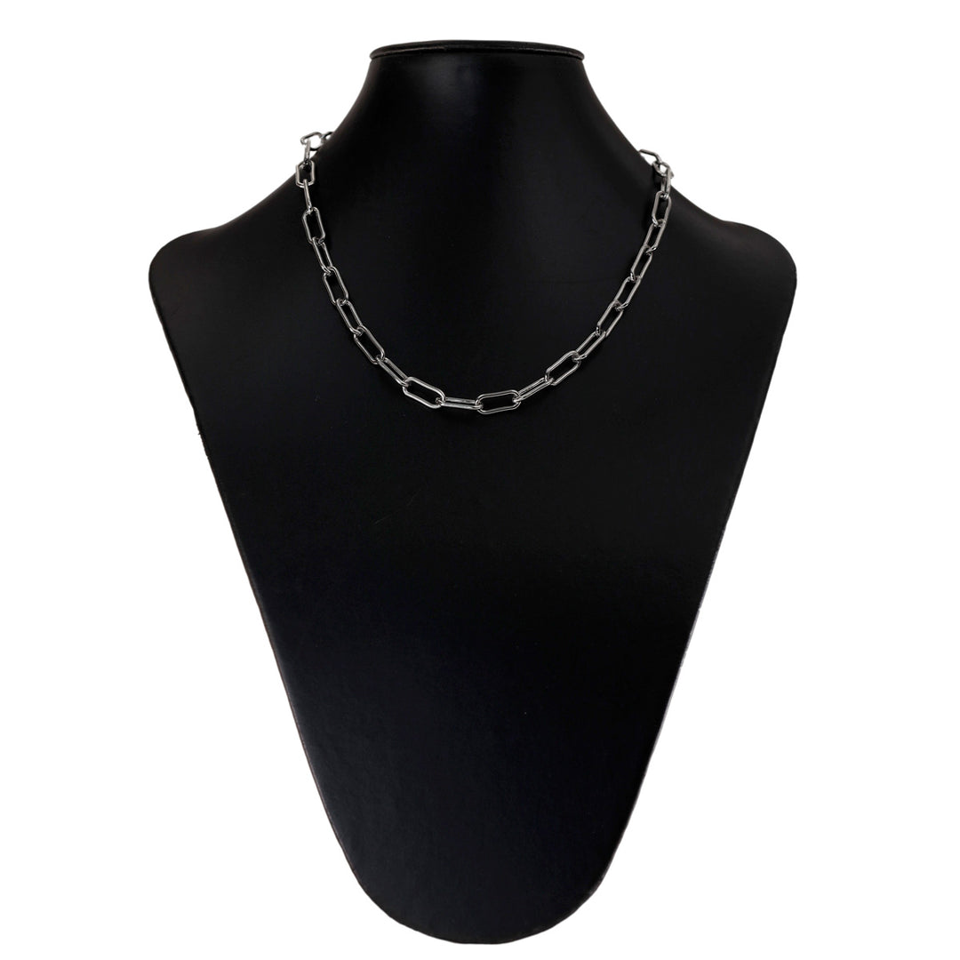 Cable chain necklace (steel) 42cm +5cm