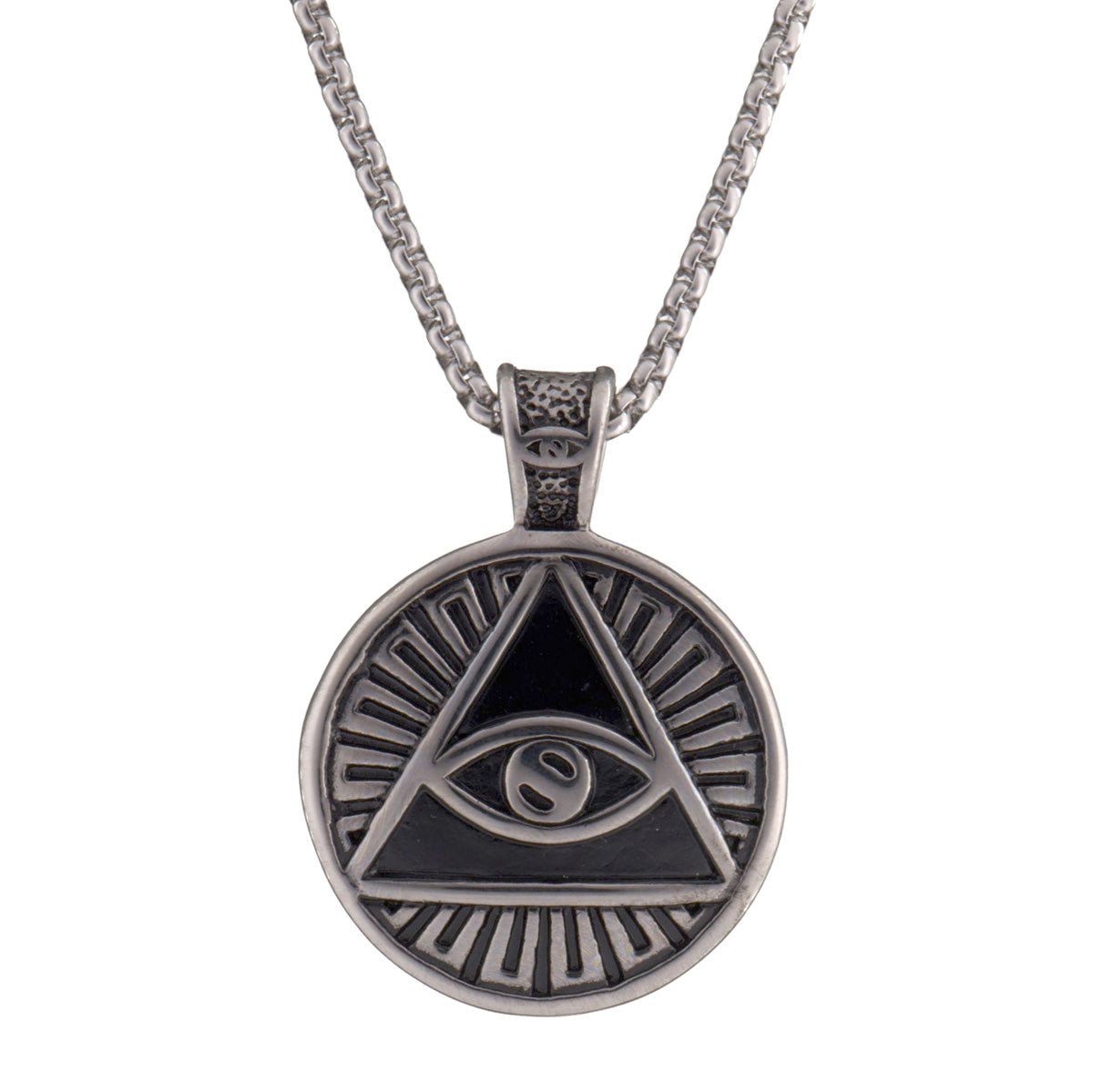 All-seeing eye pendant necklace 60cm (steel 316L)