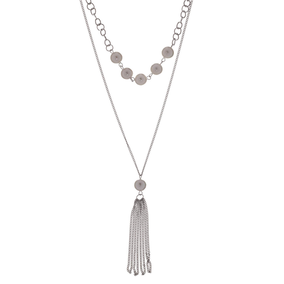 Pearl necklace 2 chains (steel316L)