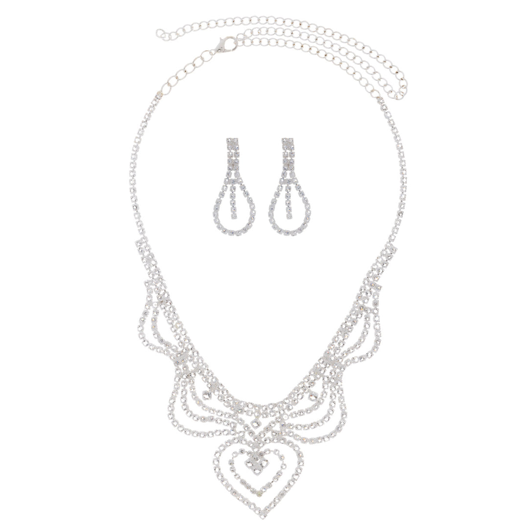 Glassstone festive necklace + earrings