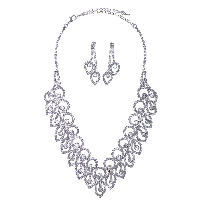 Glassstone festive necklace + earrings