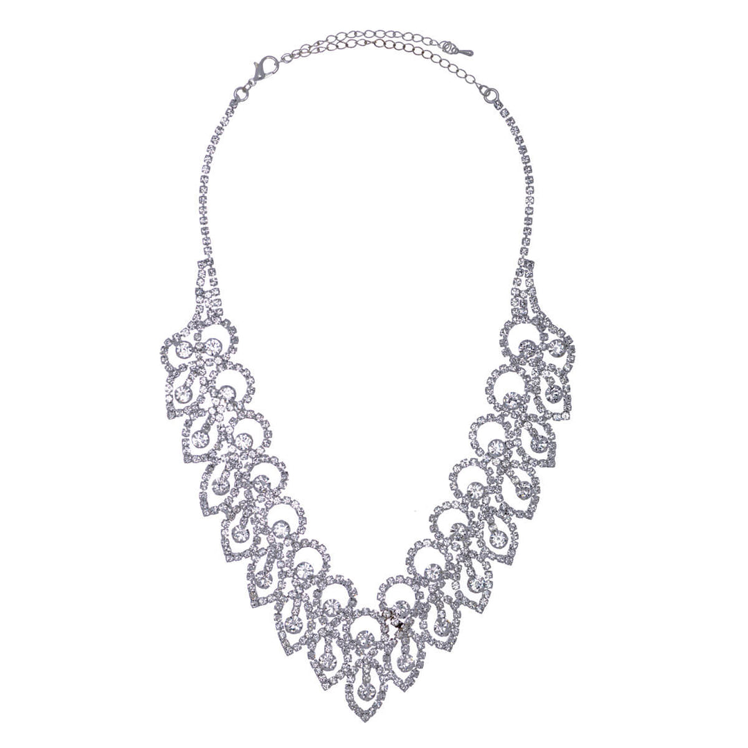 Glassstone festive necklace + earrings