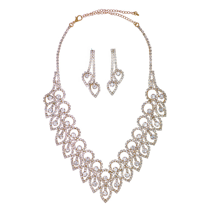 Glassstone festive necklace + earrings