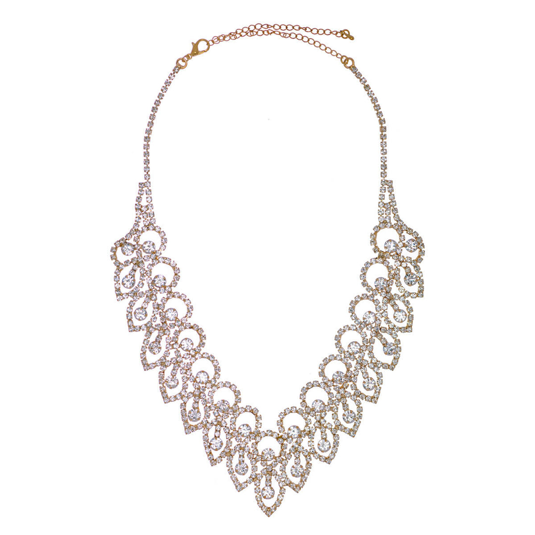 Glassstone festive necklace + earrings