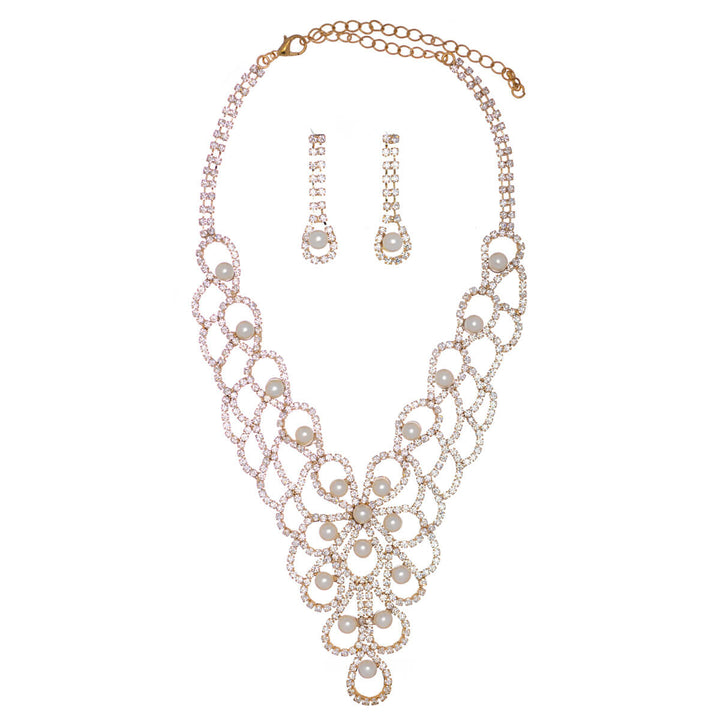 Glassstone festive necklace + earrings