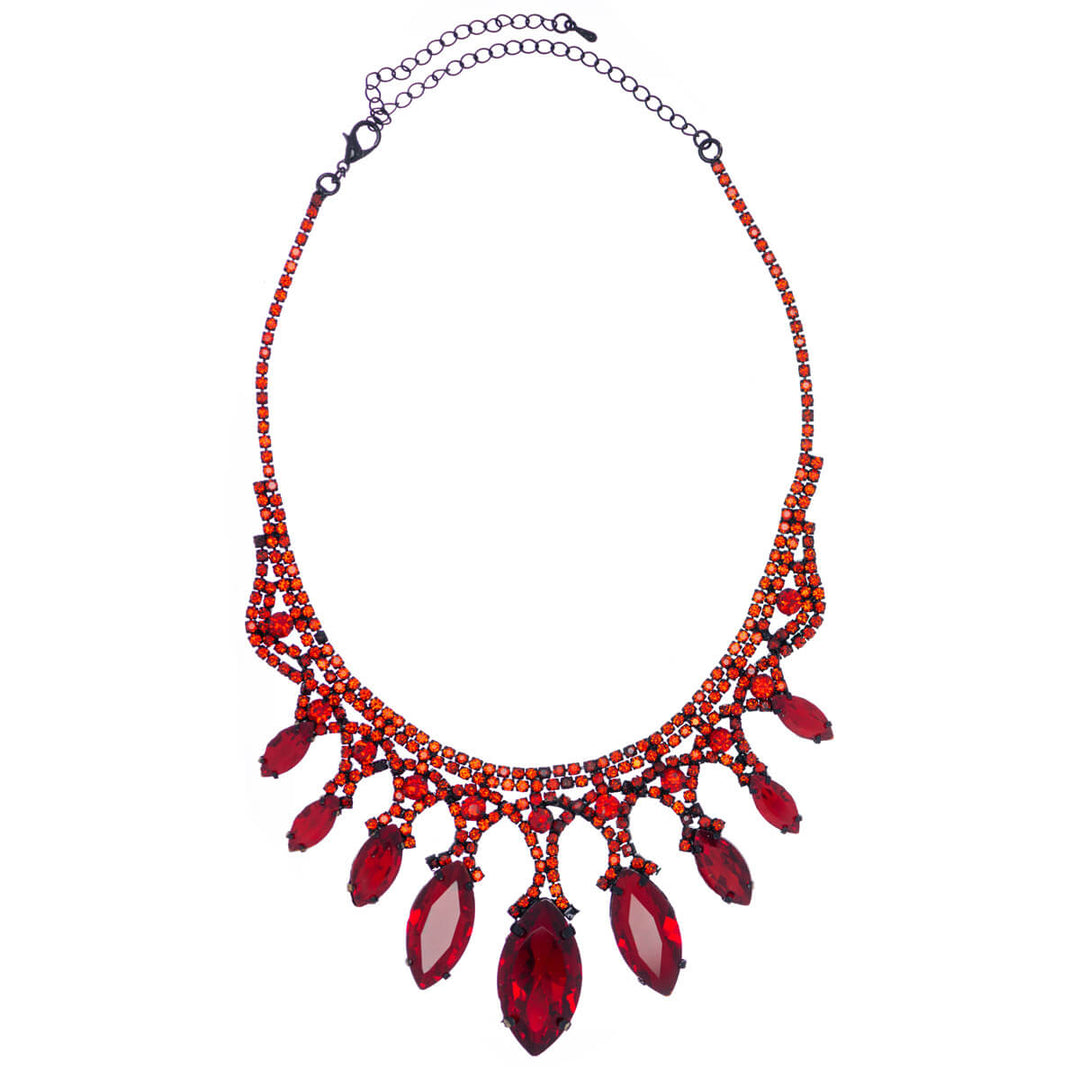 Glassstone festive necklace + earrings