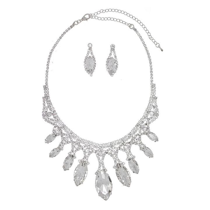 Glassstone festive necklace + earrings